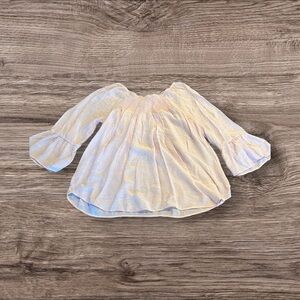 Robert Louis Women’s Pink Smocked Bell Sleeve Top Size XL